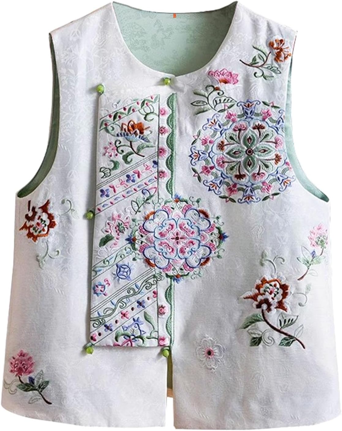 エム アンド キョウコ ミックスジャガード カラフル ニットベスト 佐藤